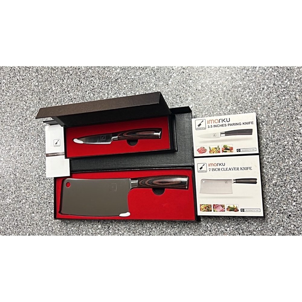 ❗️FINAL❗️ 🆕 IMARKU 7” Cleaver Knife & 3.5” Chefs Knife Set 🔴